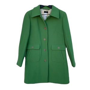 Vintage Green J. Crew Metro Warm Day Coat
